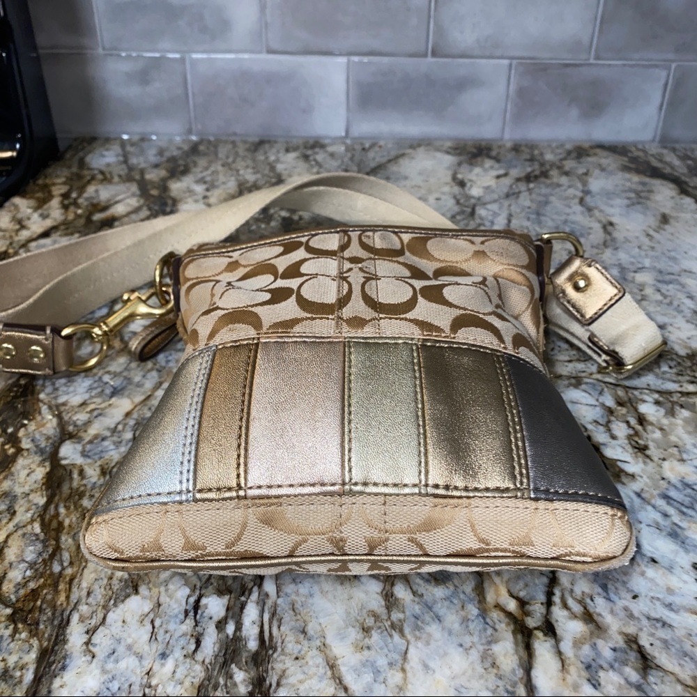 Coach Signature Metallic Crossbody Bag - Picture 3 of 6